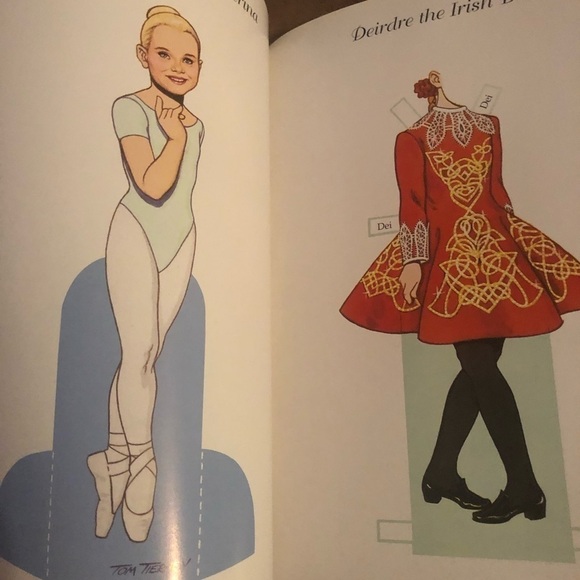 Tom Tierney’s Little Dancers Paper Dolls 6 Dolls Full Costumes New Collector - Picture 5 of 7